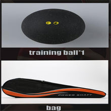 Load image into Gallery viewer, Raqueta de Squash de carbono compuesto, raqueta de Fitness, pelota de squash para Junior con pelota de entrenamiento de pared * 1 y bolsa de cuerda * 1
